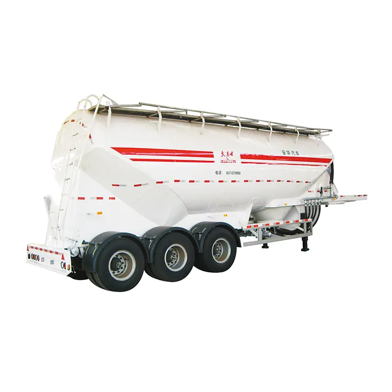 45cbm Bulk Cement Silo Tanker Oplegger V Type met 42 kW voedingssysteem